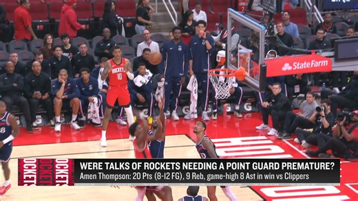 From defense to distribution, Amen Thompson has done it all for the Rockets so far this season! David Fizdale and Cuttino Mobley share high praise for Houston’s “Beast” in the Backcourt on The Association 🚀 Watch now on NBA TV and the NBA App: https://link.nba.com/NBATV_FB | NBA TV