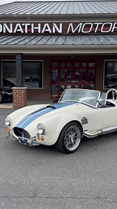 11K views · 5.4K reactions | NEW ARRIVAL‼️1965 @backdraft_racing Cobra  Wimbledon White w/ Gaurdsman Blue Stripes  Powered by the @prestige_moto 427 500HP #JMCCobra #shelby #cobra Doing a few changes to this one, stay tuned ☎️609-871-2700 JMCCobra.com | Jonathan Motorcars | Facebook