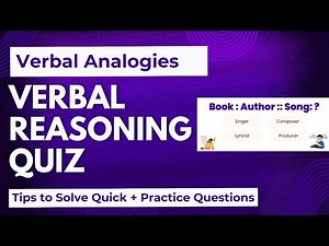 Verbal Analogies: Practice Test with Complete Answers! | Reasoning Tips