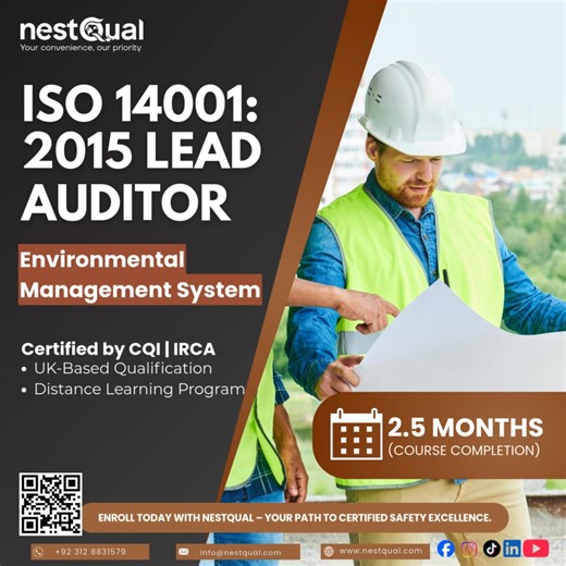 Nest Qual on Instagram: "𝐈𝐒𝐎 𝟗𝟎𝟎𝟏:𝟐𝟎𝟏𝟓 𝐋𝐞𝐚𝐝 𝐀𝐮𝐝𝐢𝐭𝐨𝐫 Quality Management System (QMS) 🎓 UK-Based Qualification 🌐 Distance Learning Program 🕒 Duration: 2.5 Months 💻 Online Examination ✅ Certified by CQI | IRCA 💡 Develop Your Expertise In: Quality Management & Process Improvement Internal & External Auditing Skills ISO 9001 Implementation & Compliance 📈 Elevate your career as a Certified Lead Auditor and ensure excellence in quality standards worldwide. 👉 Enroll Now with