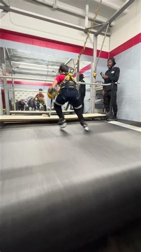 Most kids play video games, this beast just hit 8 miles an hour on the Skating Treadmill! #hockey