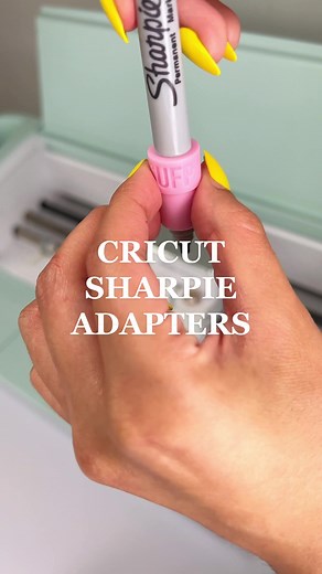 These adapters make it possible for you to use a variety of Sharpie markers with your Cricut! 🤯😍 In fact, the Walmart brand dupes work awesome with them too!! #cricut #cricuthacks #cricuttricks #cricuttips #tutorial #howto #crafttok #BigInkEnergy #SplashSummerVibe #amazon #amazonfinds #amazonmusthaves #diy