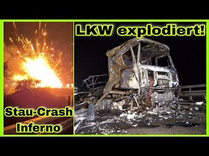 ❌️LKW kracht in Stauende⚠️DANN EXPLODIERT ALLES🔥INFERNO auf A38 Saalebrücke🔥ABSOLUTE ZERSTÖRUNG❌️