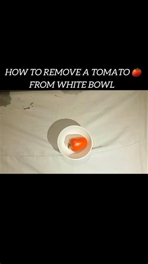 How to remove a tomato from white bowl #tomato#fypシ゚viral#shorts