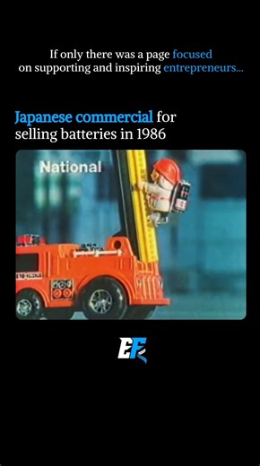 Entrepreneurship | Business | Wealth on Instagram: "Throwback to 1986! 📺🔋 Japanese battery commercials were on another level—creative, captivating, and way ahead of their time! 🚀⚡ From toy robots climbing ladders to epic endurance tests, these ads made batteries look like the ultimate power source. Who else remembers these classic, high-energy commercials? 🔥🎞️ Follow @entrepreneur.focused for the mindset, strategies, and tools to go from struggling to thriving. Let’s get it together. 🚀 . .