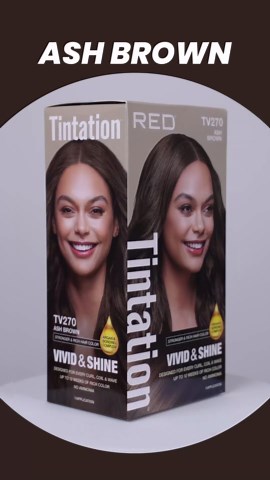 Red by Kiss Tintation Vivid & Shine Permanent Hair Dye – High Lift Formula with Argan Oil & Vitamin E, Bonding Complex, Sulfate & Ammonia Free, 100% Gray Coverage, Lasts 12+ Weeks (Cinnamon Brown)