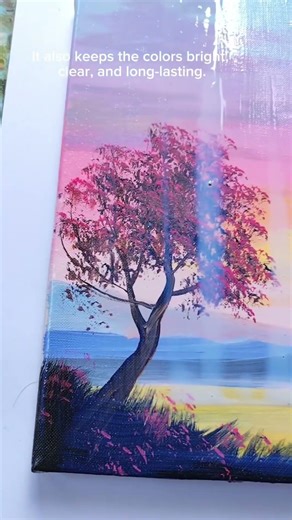 Full Process Painting a Simple Tree for Beginners | Easy Acrylic Landscape