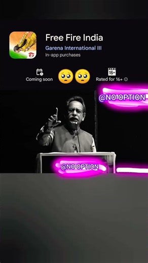 free fire india kab aayega dosto 🥺🥺||@NO OPTION