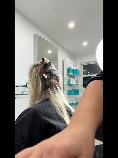 Micro k-tip installation, very customized and detailed to perfection for fullness, thin hair? No problem, now @nycpanachesalon we can create the look that you desire. #h#hairextensionsk#ktipextensionsh#hairtransformation