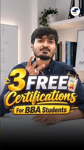 💼3 FREE Certifications Every BBA Student Should Know! #bba #certification
