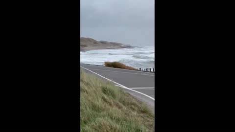 Netherlands: Storm Benjamin Whips Up Rough Seas and Strong Winds