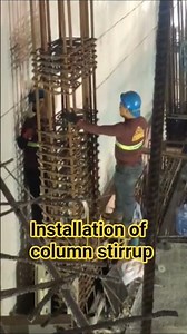 Installation of column stirrup #building