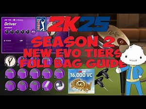 PGA 2K25 Season 2 - NEW Evo Tiers Ruby/Amethyst Full Bag Fitting Guide/Tutorial + Evo Tool Talk