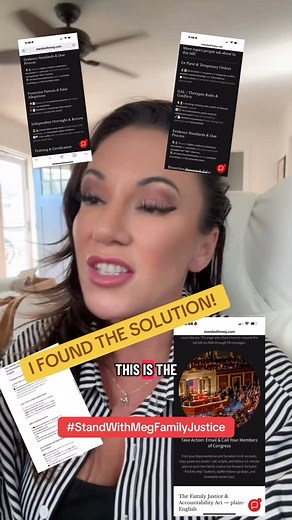 Meghann miller on Instagram: "I FOUND THE SOLUTION we’ve been begging for. Today on Stand With Meg I interviewed Francesca Amato about the Family Justice & Accountability Act—record every interview/hearing, restore jury trials, enforce ADA access, and create real accountability for Family Court & CPS. Major nonprofits are stepping in—and media veteran David Cruz is helping amplify this nationwide. Now it’s OUR turn. 👉 Go to StandWithMeg.com → Take Action: Email & Call Congress (copy-paste scrip
