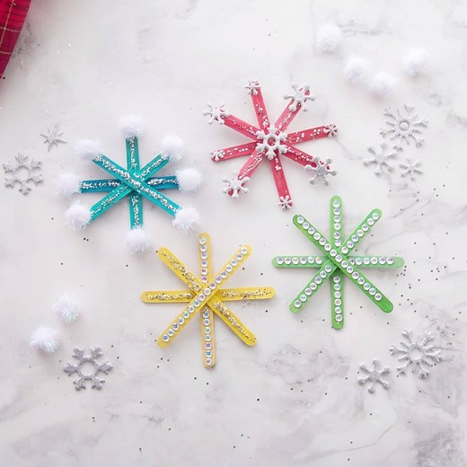 3.1M views · 5.2K reactions | POPSICLE STICK SNOWFLAKES ❄️❄️❄️ - these are so fun to make! See the full tutorial --> https://www.thebestideasforkids.com/popsicle-stick-snowflake-ornaments/ | The Best Ideas for Kids | Facebook