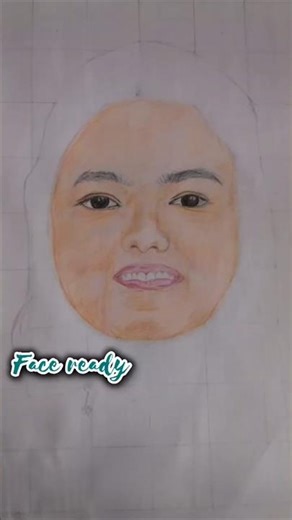Portrait drawing with coloured pencil #diy #drawing