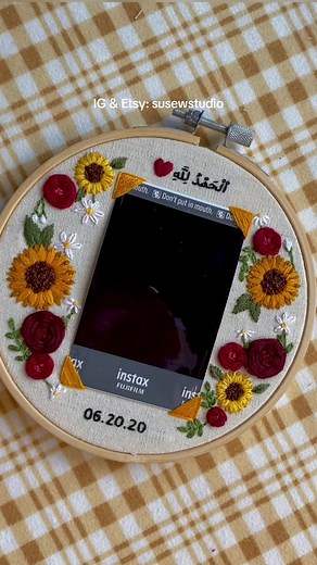 Unique Embroidered Polaroid Frames at Susewstudio