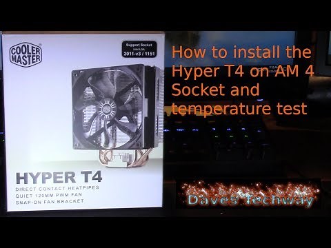 How to install the Hyper T4 on AM 4 Socket and temperature test