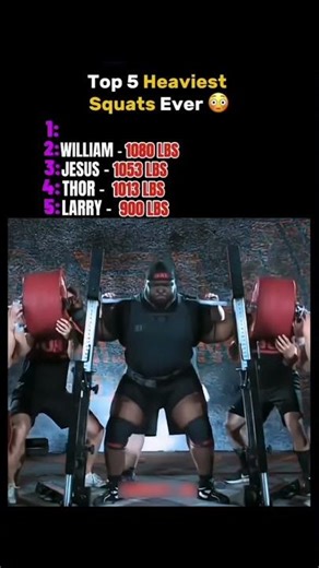 TOP 5 HEAVIEST SQUATS EVER 😳 (World Records Broken!) #shorts