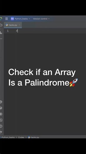 Check if an Array Is a Palindrome #python #shorts
