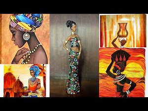 Unique African Women Art Paintings For Modern Home || Black Cultural Art || African Sculpture Dolls