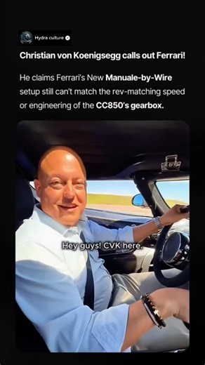 Christian von Koenigsegg calls out Ferrari! 💀