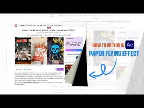 Flying paper using CC page turn | page flip animation