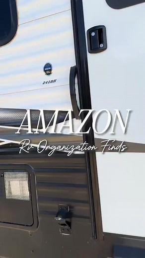 Trailer life = tiny space, big mess… unless you’ve got these! These Amazon finds helped us stay organized and actually enjoy our small space. Linked in my Comment for all the RV must-haves! ✨ | RV Storage Hacks