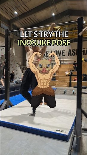 Inosuke pose in real life? #gym #flexibility #infinitycastle #inosuke #demonslayer
