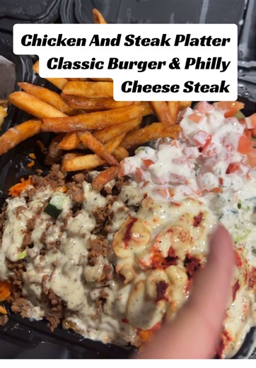 Delicious Chicken and Steak Combo Platter