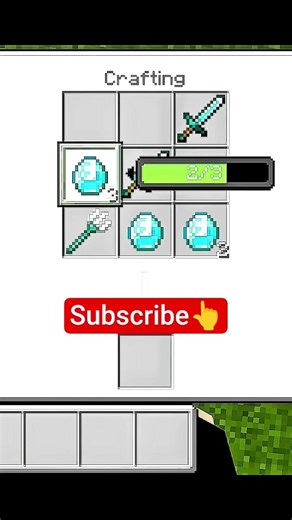 Minecraft me Craft a Trident sword #minecraft​ #mcpe​ #shorts​#minecraftgameplay