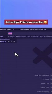 How to add Pokemons in vs code? #shorts #vscode #pokemons #code #viral