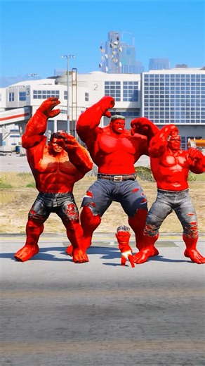 RANDOM SPIDE-RMEN VS RED-HULK BATTLE #gta5 #shorts #spiderman #hulk