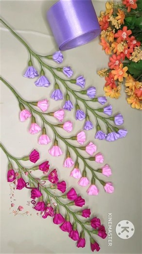 DIY Ribbon flowers ✨ #diy #craft