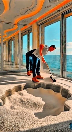 THIS INDOOR BEACH FLOOR IS INSANE 😱🌊 Luxury Lagoon Epoxy Transformation