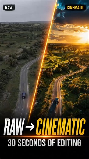Drone Editing Transformation 🔥 Raw to Cinematic in Seconds | Color Grading, Stabilization & SFX