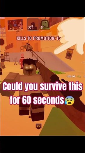 1% Health vs 1000 Zombies! 🧟‍♂️🔥 | Roblox #shorts