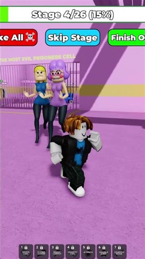 👮‍♀️WOMAN POLICE PRISON RUN OBBY ROBLOX #roblox #games