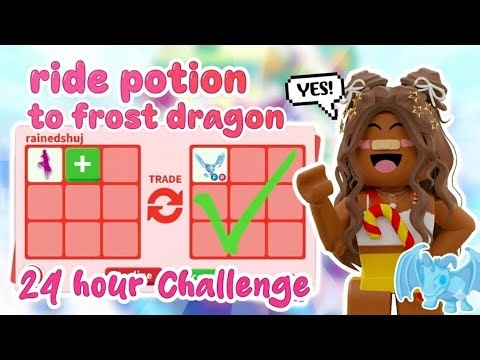 Trading from RIDE POTION TO FROST DRAGON in 24 hours! (GIVEWAY AT END OF THE VIDEO)