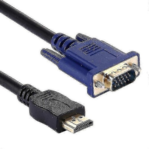 1.8m HDMI to VGA Cable, Male to Male 15pin Video Converter for TV M...