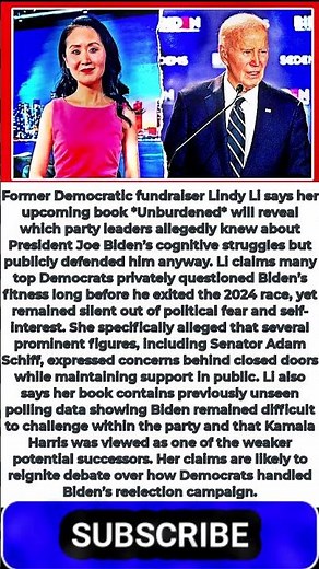 Lindy Li Promises to Expose Biden Cover-Up in Explosive New Book