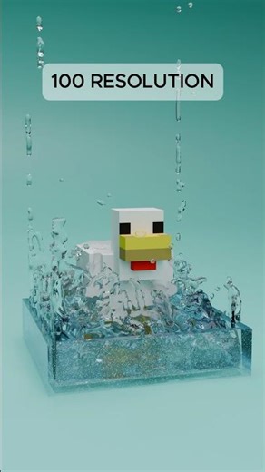 Blender 3D Fluid Simulation in Minecraft #3danimation #blenderanimation #minecraft #blender3d