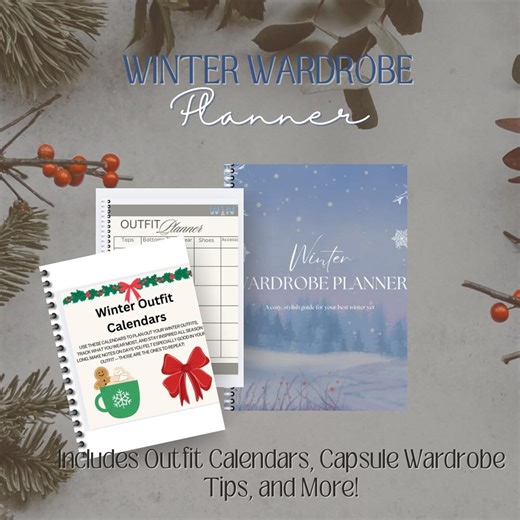 Winter Wardrobe Planner PDF | Capsule Wardrobe Workbook With Outfit Planner, Style Tips & Outfit Calendar | Printable Fashion Guide - Etsy