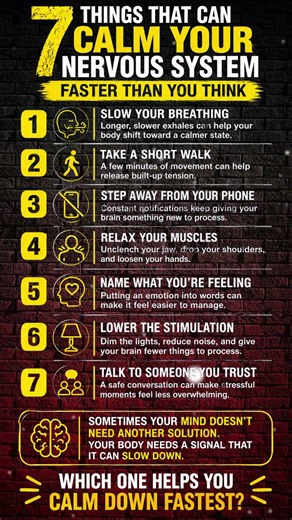 7 Ways to Calm Your Nervous System & Reduce Stress | Psychology Tips #psychologyfacts