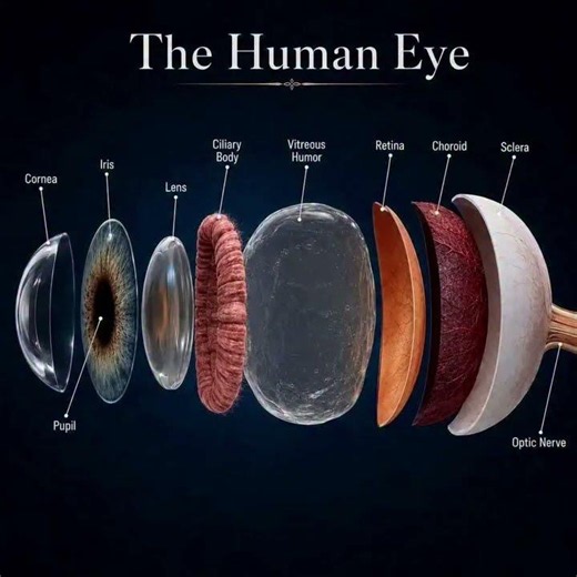 The Human Eye Layer by Layer! 👁️ #shorts