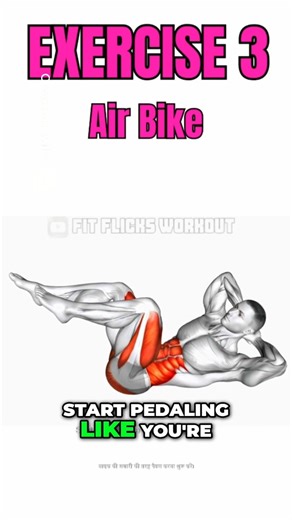 Air Bike Exercise: Master This Core Workout! #shorts #abs