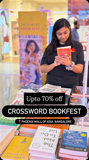 Pooja Barnwal | Lifestyle | Bengaluru | Upto 70% off! The Crossword Book Fest is happening at Phoenix Marketcity Mall of Asia. Explore a massive collection of fiction,... | Instagram