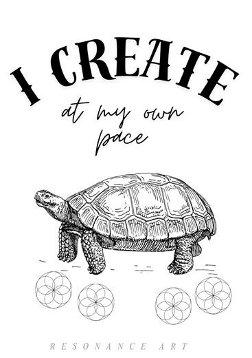 Sacred Geometry Tortoise Coloring Page: Motivational Art (PDF Download) - Etsy