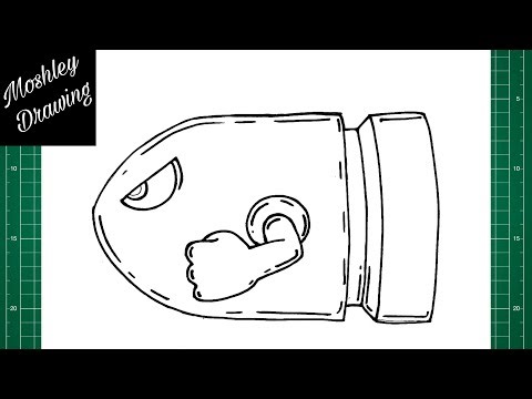 How to Draw Bullet Bill from Mario