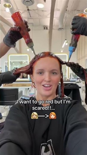 Blonde to red!! @claudiahatch Get all our red formulas on app.habiteducation.com #shorts